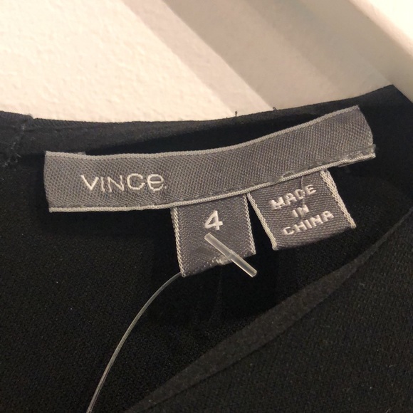 Vince. Black and Ivory Color Pop Sleeveless Shift Dress - Picture 9 of 10